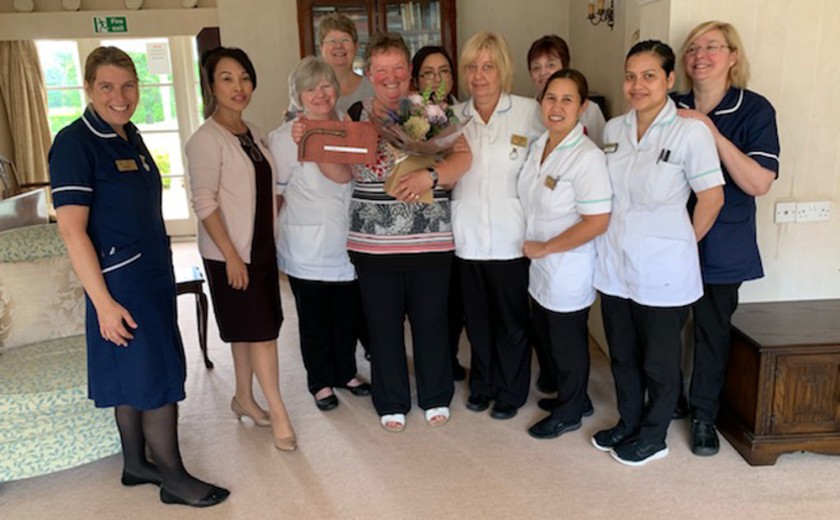 Gina and Sutton Manor staff