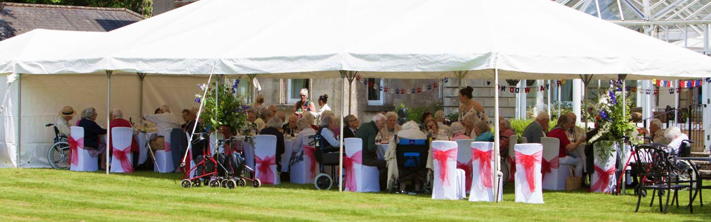 Marquee on the lawn